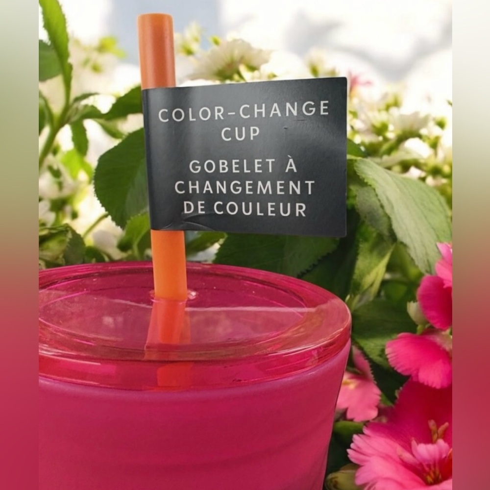Starbucks Color Change Glass Cup Reusable Color Changing Cold Tumbler 18oz New - Picture 8 of 8